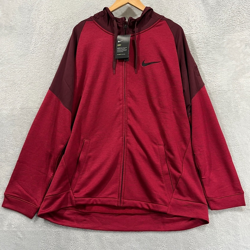 Nike Dry Jacket Hoodie Full Zip Running Light Athletic BV2676 Men's Size XL